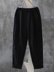 Einfache Leinenhose für Damen im Vintage-Stil