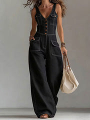 Damen Retro Jeans Overall