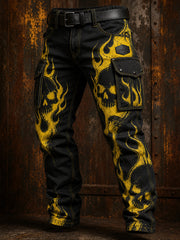 Herren-Retro-Urlaub Business-Kunstdruck Freizeit-Hose