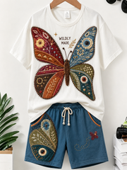Kinder-Animal-Shirt-Set mit kurzen Ärmeln