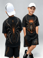 Kinder-Animiert-Shirt-Set mit kurzen Ärmeln