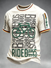 Deutsches umwelt freundliches Radfahren 3D-gedrucktes lässiges T-Shirt für Männer