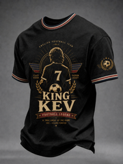 Herren England Fußball Liebhaber Legende König Kev Rip bedruckte kurze Ärmel T-Shirt