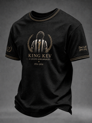 Herren-T-Shirt mit Aufdruck „England-Fußball-Liebhaber Legende King Kev RIP“ und kurzen Ärmeln