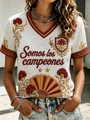 Damen España somos los campe ones kurz ärmel iges T-Shirt