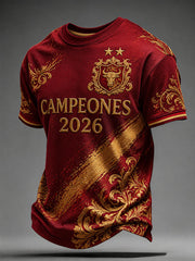 Herren-T-Shirt CAMPEONES 2026 mit kurzen Ärmeln