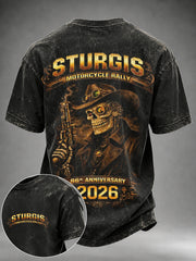 Bedrucktes T-Shirt für die Motorradrallye der Männer