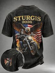 Bedrucktes T-Shirt für die Motorradrallye der Männer
