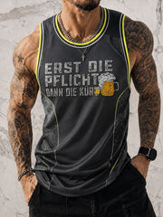 Herren ERST DIE PFLICHT DANN DIE KÜR Freizeit-Top ohne Ärmel