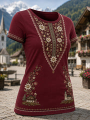 T-Shirt mit Kunstdruck zur österreichischen Frauenkultur