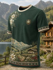 Herren-T-Shirt mit Kunstdruck im österreichischen Landhausstil