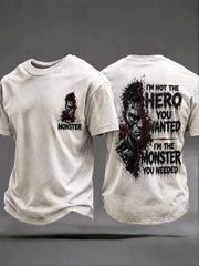 Herren-T-Shirts "Ich bin nicht der Held, den Sie wollten, ich bin das Monster, das Sie brauchen"