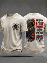 Herren-T-Shirts für laute Motoren, die für die Open Road Ride Hard Stay Free gebaut wurden