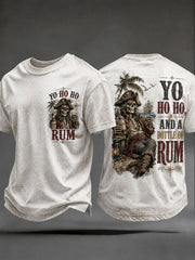 Herren-T-Shirts mit der Aufschrift „Yo Ho Ho und eine Flasche Rum“