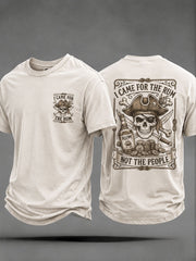 Herren-Fun-Piraten-Rum-Lässiges Unisex-T-Shirt mit dem Spruch „Ich bin wegen des Rums hier, nicht wegen der Leute“