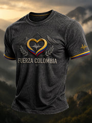 Männer Western Colombia Erdbeben beten für Kolumbien Print T-Shirt