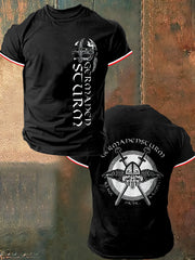 Männer Ger maden Sturm Print Vintage Mode Kurzarm T-Shirt