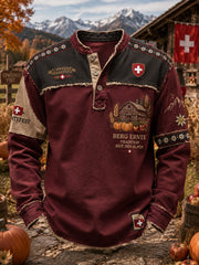 Herren-Longsleeve mit Aufdruck zur Erntedankfest-Feier