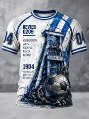 Herren-Freizeit-T-Shirt von Schalke 04 mit Fußball-Print