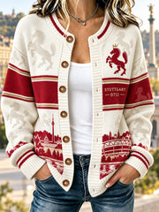 Damen-Strickjacke im Cardigan-Stil von