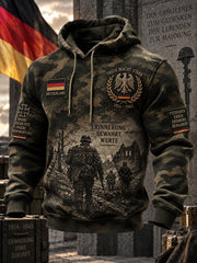 Herren-Kapuzenpullover mit langen Ärmeln und Aufdruck zum Gedenken an Veteranen