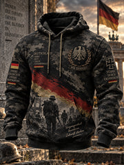Herren-Kapuzenpullover mit langen Ärmeln und Aufdruck zum Gedenken an Veteranen