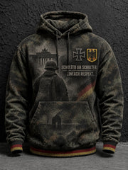Herren Deutschland Volkstrauertag Tag bedruckte Kapuzenjacke
