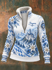 Damen-Fleece-Kapuzenpullover aus Bavaria-Composite-Material