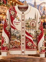 Damen-Wien-Kaiser-Wiesn-Strickjacke im Cardigan-Stil