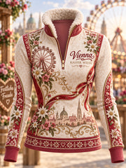 Damen-Winter-Kaiser-Wiesn-Fleecekapuzenpullover