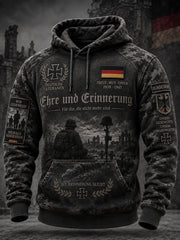 Herren-Kapuzenpullover mit langen Ärmeln und Aufdruck zum Gedenken an Veteranen