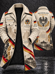 Herrenmantel mit Fleecefutter und Gedenkdruck zum Tag der Einheit