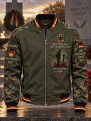 Herren-Jacke mit grafischem Veteranen-Gedenkdruck