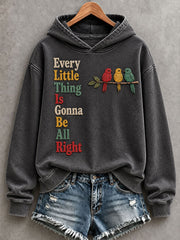 Damen-Kapuzenpullover „Every Little Thing Is Gonna Be All Right“