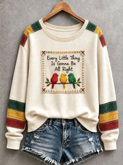 Damen-Sweatshirt „Every Little Thing Is Gonna Be All Right“