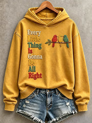 Damen-Kapuzenpullover „Every Little Thing Is Gonna Be All Right“