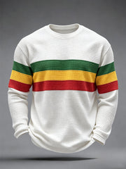 Herren-Waffeloberteil im Reggae-Stil