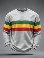 Herren-Waffeloberteil im Reggae-Stil