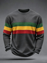 Herren-Waffeloberteil im Reggae-Stil
