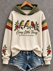 Damen-Kapuzenpullover „Every Little Thing Is Gonna Be All Right“