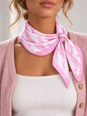 Brustkrebs-Bewusstsein Rosa Band und Schmetterlings druck Quadratischer Schal