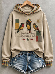 Damen-Kapuzenpullover „Every Little Thing Is Gonna Be All Right“