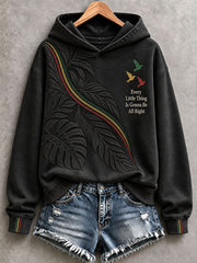 Damen-Kapuzenpullover „Every Little Thing Is Gonna Be All Right“