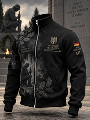 Herrenjacke mit langen Ärmeln und Grafikdruck zum Gedenken an Veteranen