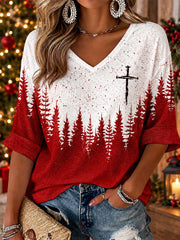 Frauen Weihnachts glaube Casual T-Shirt