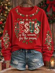 Frauen "Ist die Saison, für die Saison" Jesus Weihnachts Sweatshirt