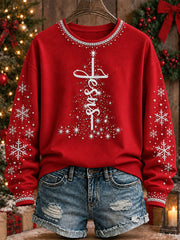 Weihnachts-Jesus-Casual-Sweatshirt für Damen