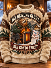 Herren-Flanell-Oberteil mit humorvollem Spruch