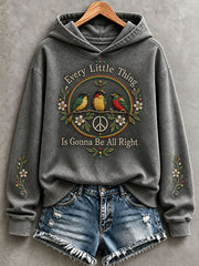 Damen-Kapuzenpullover „Every Little Thing Is Gonna Be All Right“