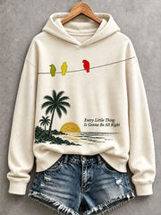Damen-Kapuzenpullover „Every Little Thing Is Gonna Be All Right“